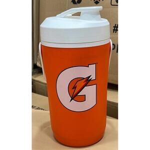 Gatorade 64oz Insulated Water‎ Jug Cooler Orange White Lid Made in USA